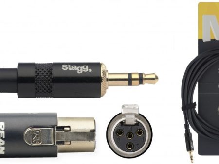 Stagg N Series Audio Cable (Stereo Mini Jack  Mini 4pin XLR Female) Supply