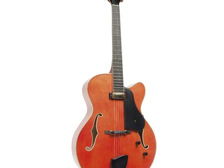 Ozark Jazz Archtop Guitar in Orange Finish Online Hot Sale