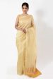 Light Lemon Kora Saree with chunri buti For Cheap