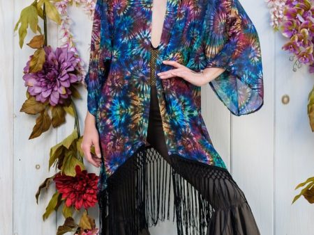 Coral Swirl Tie Dye Kimono Warrior Within Online