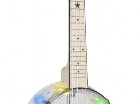 Gold Tone Little Gem Concert Banjo Transparent Ukulele with Gig Bag (With Built in LED Lights) Online now