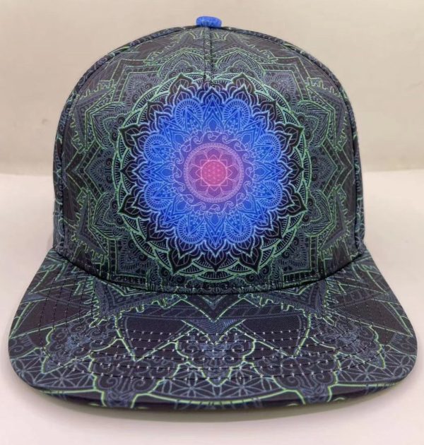 Cameron Gray -  Mandala Love  - Fully Printed (Including Underbrim) Snapback Hat Discount