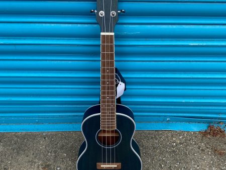 Adam Black TB120 Tenor Ukulele - See Through Blue Fashion