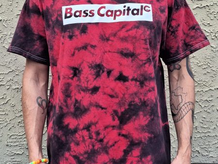 Bass Capital T-Shirt - Tie Dye - Red For Sale