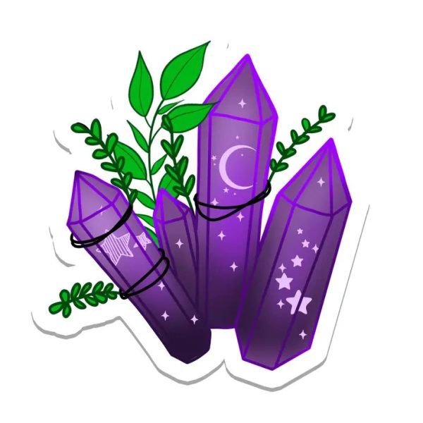 Celestial Purple Crystal Vinyl Sticker | Holo | 2.7  Cheap