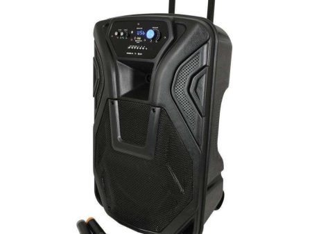 QTX Busker 15 rechargeable active speaker with 2x VHF wireless mics on Sale