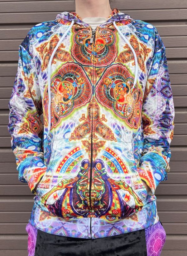 Chris Dyer -  Fractal Demention  - Zip Up Hoodie Online Sale