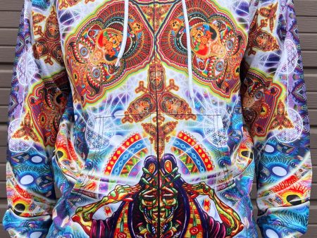 Chris Dyer -  Fractal Demention  - Zip Up Hoodie Online Sale