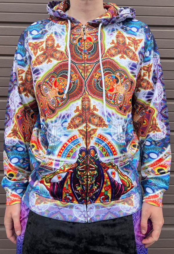 Chris Dyer -  Fractal Demention  - Zip Up Hoodie Online Sale