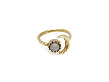 Anju Jewelry - Moonstone Ring - Gold For Cheap