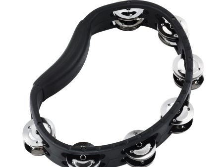 Meinl 2 Row Tour Hand Tambourine, Steel Jingles, Black Online Hot Sale