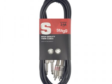 Stagg S Series 2x RCA   2x Jack Cable Cheap