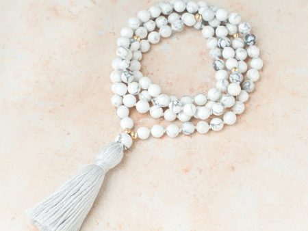 Mala Moonlight - Howlite Mala Beads Necklace Sale