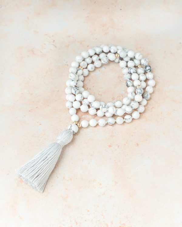 Mala Moonlight - Howlite Mala Beads Necklace Sale