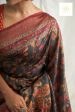 Black Base Multi Kalamkari Tusser Saree Discount