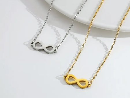 Infinity - Gold   Silver Plated Pendant Necklace For Discount