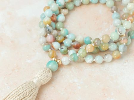 Mala Moonlight - Amazonite Mala Beads Necklace Hot on Sale