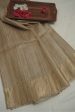 Natural Tussar Plain Saree Online now