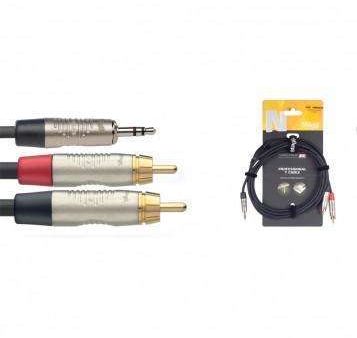 Stagg 1.5m 5ft Stereo Minijack to Twin Male RCA Phono Cable For Discount