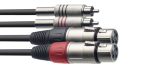 Stagg - Twin cable - (XLR f to RCA m) on Sale