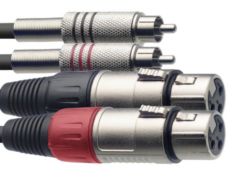 Stagg - Twin cable - (XLR f to RCA m) on Sale