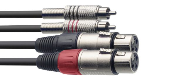 Stagg - Twin cable - (XLR f to RCA m) on Sale