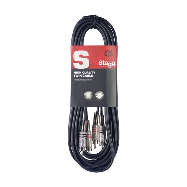 Stagg S Series Twin Male RCA to Twin Male RCA Cable Hot on Sale