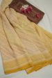 Shaded Peach Yellow Khaddi Chiffon Saree Online Sale