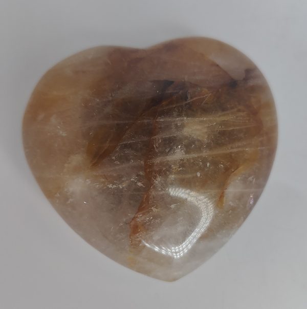 Yellow Hematoid Quartz Hearts For Discount