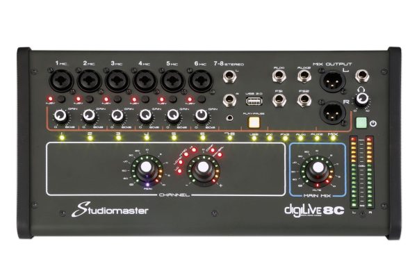 Studiomaster DigiLive 8C - 8 Input Digital Mixer Sale