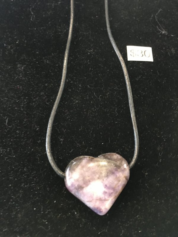 Necklace - Rose Quartz Tumbled Heart For Sale