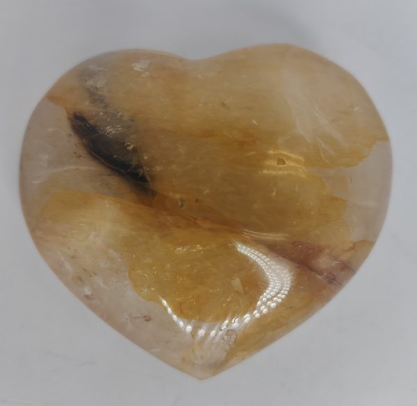 Yellow Hematoid Quartz Hearts For Discount