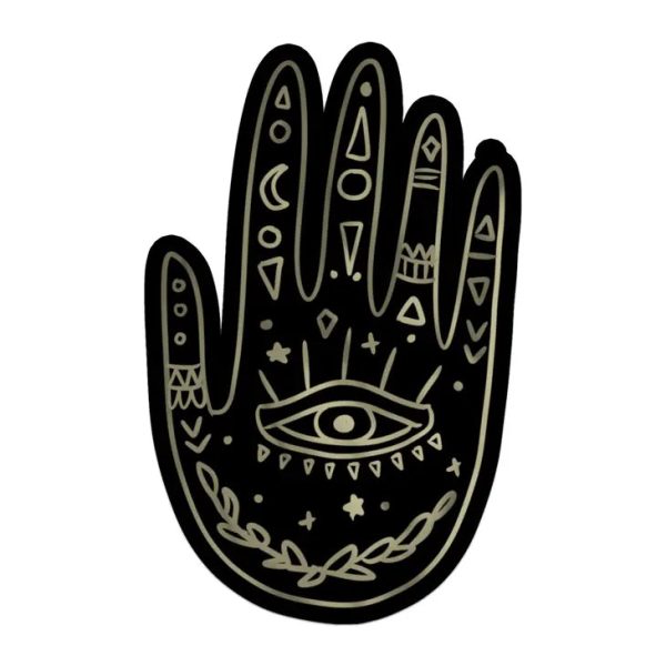 Black and Gold Hamsa Hand Vinyl Sticker | 3  Online now