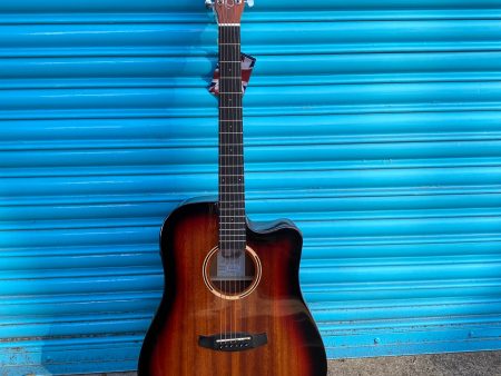 Tanglewood Discovery Dreadnought Cutaway Electro-Acoustic, Sunburst Gloss Hot on Sale