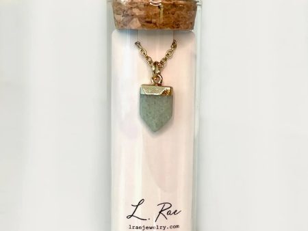 L Rae Jewelry - Green Aventurine Pointed Pendant Online