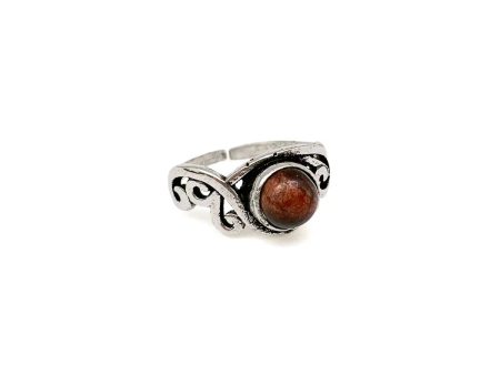 Anju Jewelry - Tigers Eye Ring - Silver Hot on Sale