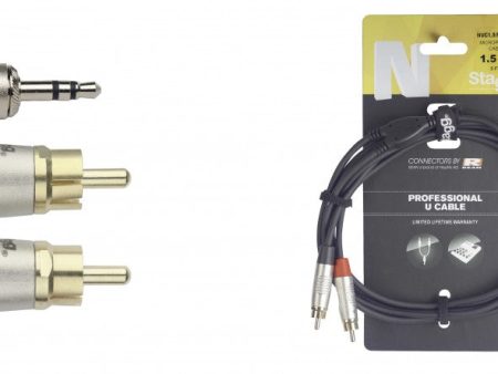 Stagg N series Mini jack male   2 x RCA male For Cheap