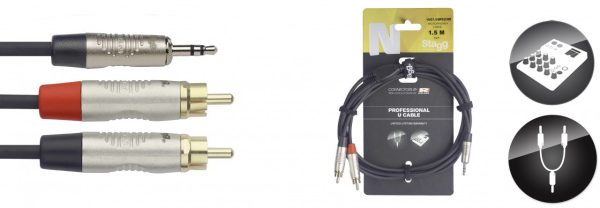 Stagg N series Mini jack male   2 x RCA male For Cheap