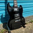 B-Stock Vintage V69 SG Style Electric Guitar Gloss Black Cheap