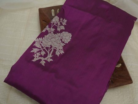 Magenta Katan Silk Saree on Sale