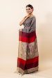 Ash Grey Tusser Saree Online