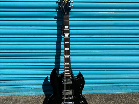 B-Stock Vintage V69 SG Style Electric Guitar Gloss Black Cheap