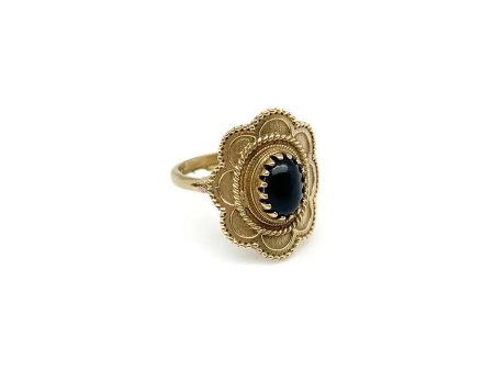 Anju Jewelry - Black Onyx Ring - Gold Online now