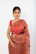 Gajri Chiniya Silk Saree with digital print Sale