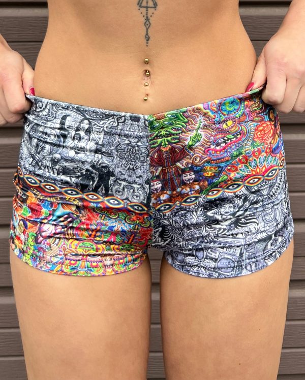 *NOW IN CRUSHED VELVET* Chris Dyer -  Chaos Culture Jam  - Booty Shorts Online Hot Sale