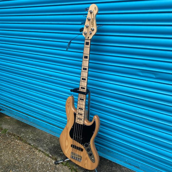 Vintage VJ75 5 String Bass Natural Ash Online