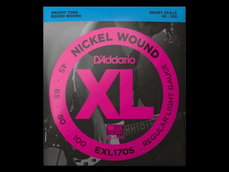 D’Addario Nickel Wound 45-100 Bass strings EXL165 Short Scale Discount