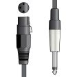 Classic Microphone Leads XLR Female - 6.3mm Mono Jack Plug (3M) on Sale