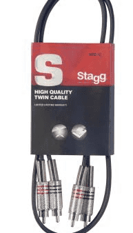 Stagg S Series Twin Male RCA to Twin Male RCA Cable Hot on Sale