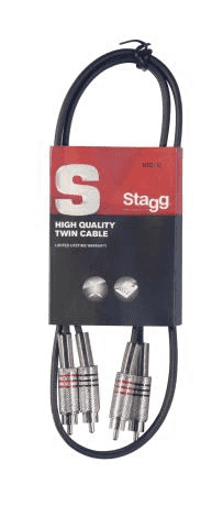 Stagg S Series Twin Male RCA to Twin Male RCA Cable Hot on Sale